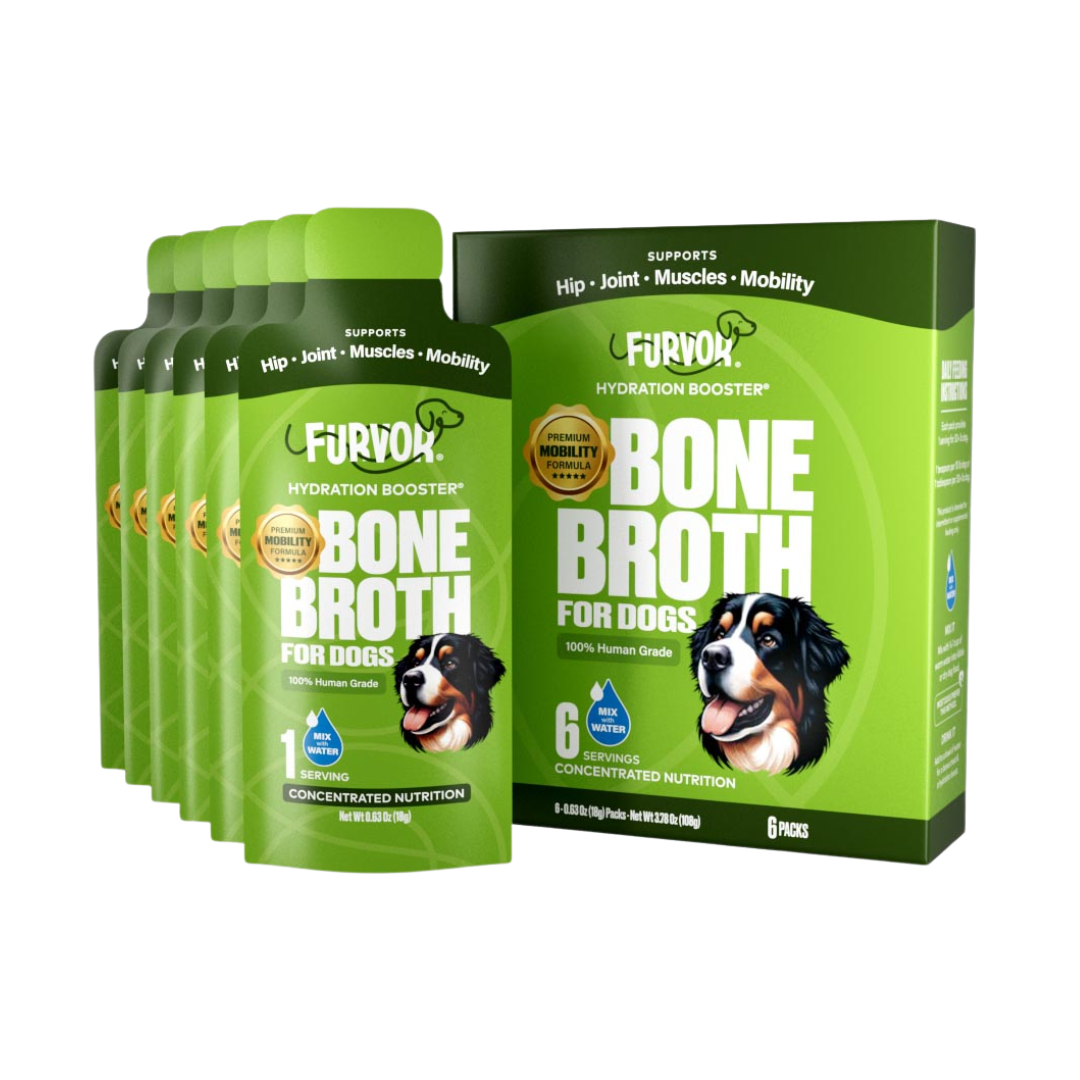 Bone Broth Hydration 18 Pack - Advanced Mobility Beef — Furvor bone broth concentrate for dogs